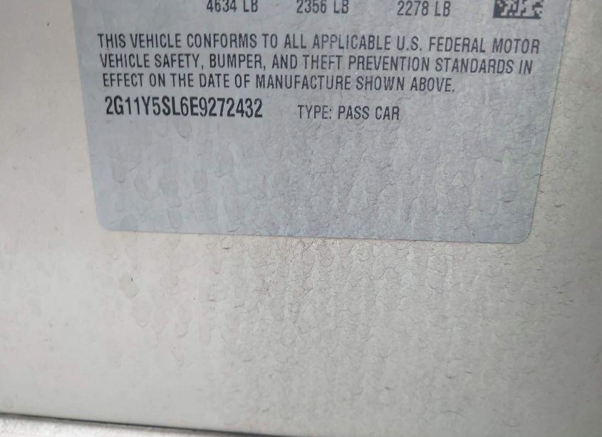 Photo 9 of 2014 Chevrolet Impala 1LS (VIN 2G11Y5SL6E9272432)