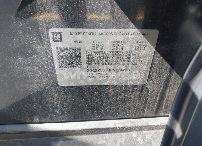 Photo 9 of 2019 Chevrolet Impala LT (VIN 2G11Z5S30K9114225)