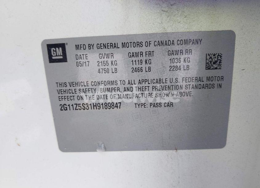 Photo 9 of 2017 Chevrolet Impala LS (VIN 2G11Z5S31H9189847)