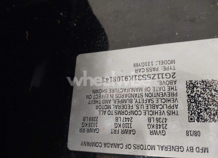 Photo 9 of 2019 Chevrolet Impala LT (VIN 2G11Z5S31K9108143)