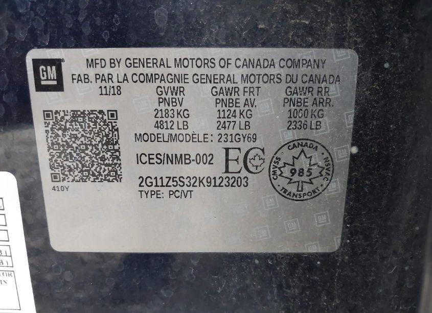 Photo 9 of 2019 Chevrolet Impala LT (VIN 2G11Z5S32K9123203)