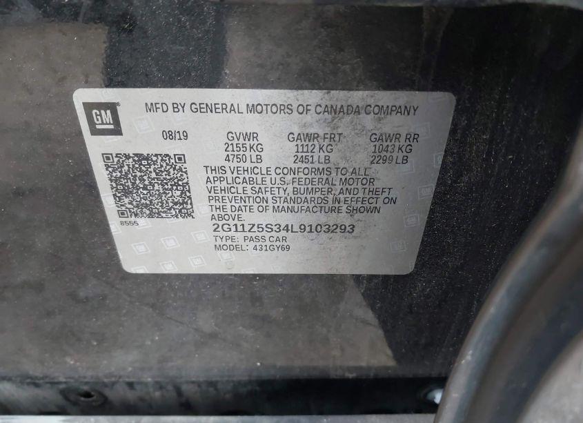 Photo 9 of 2020 Chevrolet Impala FWD LT (VIN 2G11Z5S34L9103293)