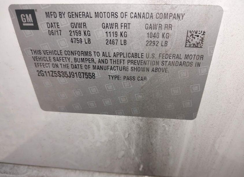 Photo 9 of 2018 Chevrolet Impala LS (VIN 2G11Z5S35J9107558)