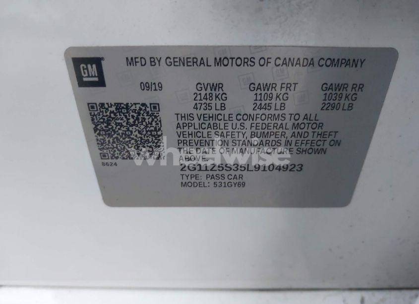 Photo 9 of 2020 Chevrolet Impala LT (VIN 2G11Z5S35L9104923)