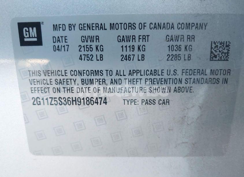 Photo 9 of 2017 Chevrolet Impala LS (VIN 2G11Z5S36H9186474)