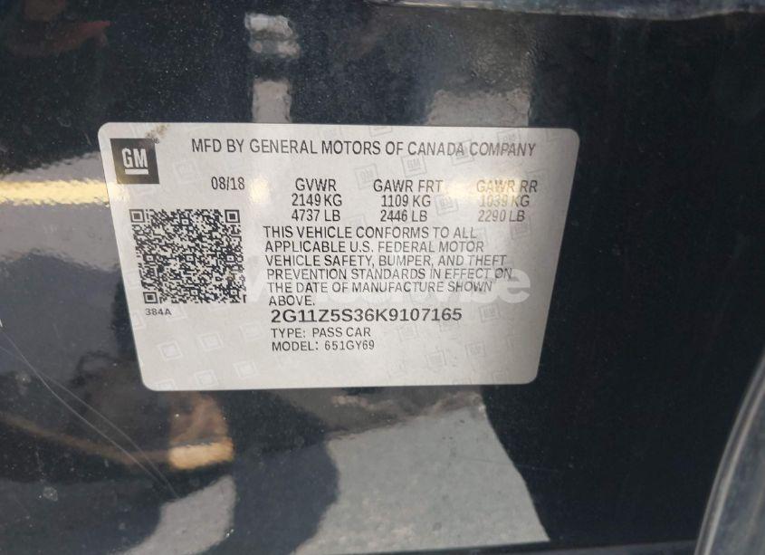 Photo 9 of 2019 Chevrolet Impala LT (VIN 2G11Z5S36K9107165)