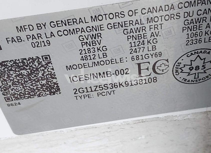 Photo 9 of 2019 Chevrolet Impala LT (VIN 2G11Z5S36K9138108)