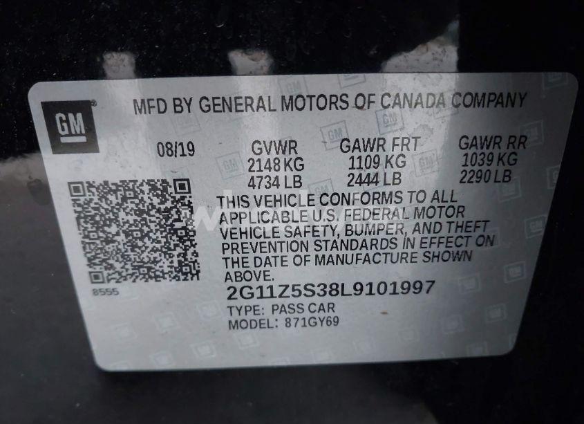 Photo 9 of 2020 Chevrolet Impala FWD LT (VIN 2G11Z5S38L9101997)