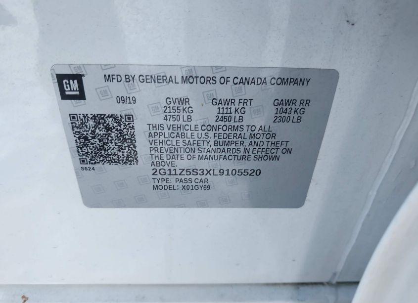 Photo 9 of 2020 Chevrolet Impala FWD LT (VIN 2G11Z5S3XL9105520)