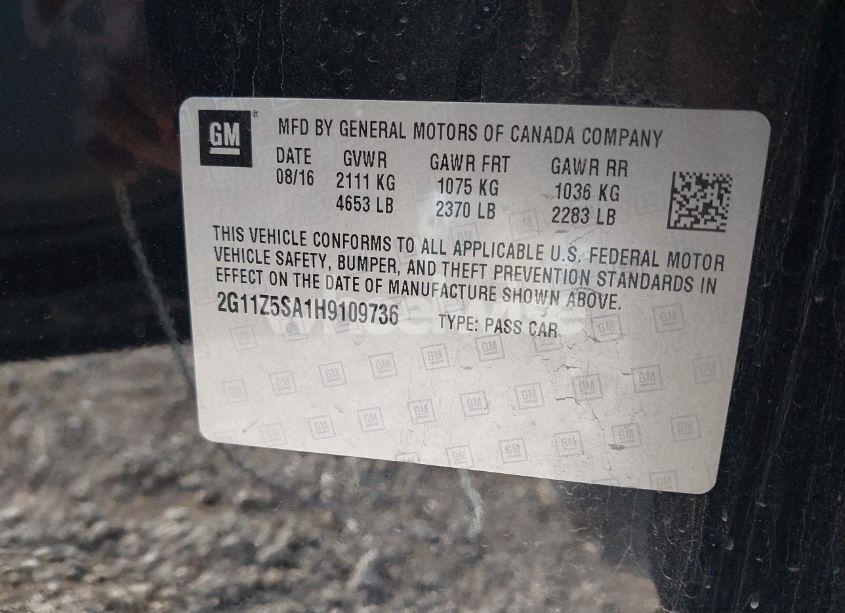 Photo 9 of 2017 Chevrolet Impala LS (VIN 2G11Z5SA1H9109736)