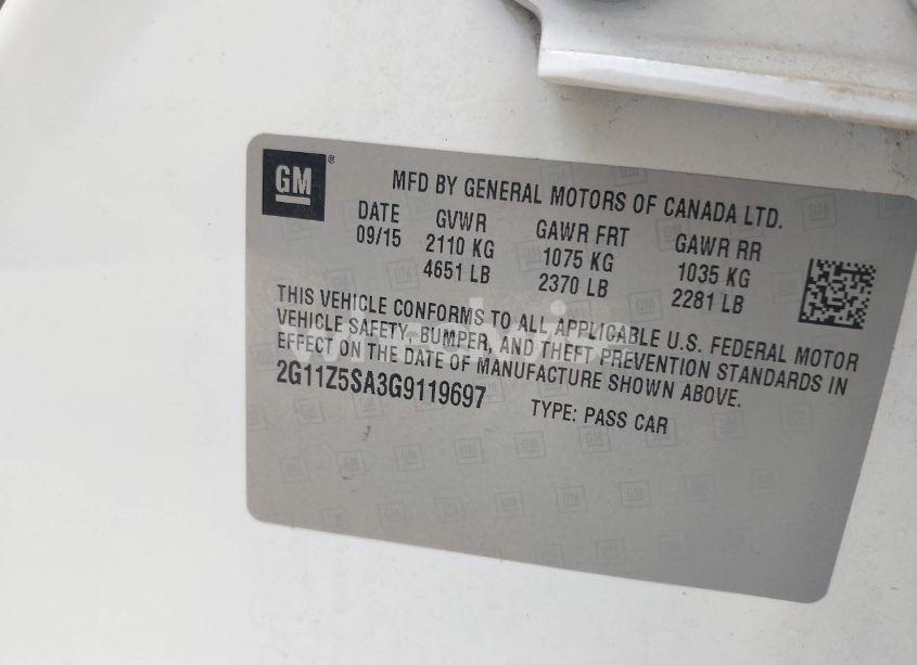 Photo 9 of 2016 Chevrolet Impala LS (VIN 2G11Z5SA3G9119697)