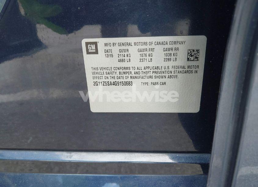 Photo 9 of 2016 Chevrolet Impala LS (VIN 2G11Z5SA4G9150683)