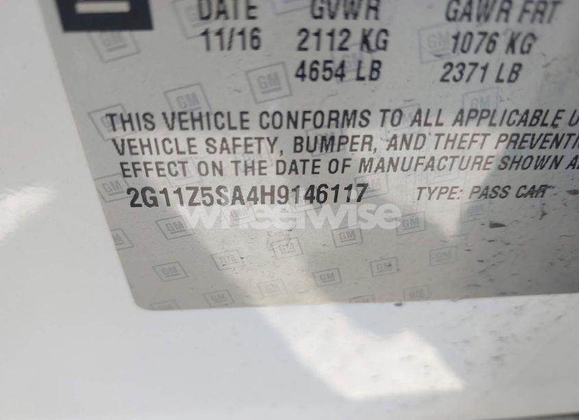 Photo 9 of 2017 Chevrolet Impala LS (VIN 2G11Z5SA4H9146117)