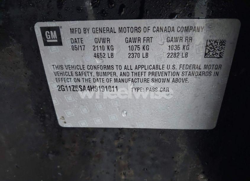 Photo 9 of 2017 Chevrolet Impala LS (VIN 2G11Z5SA4H9191011)