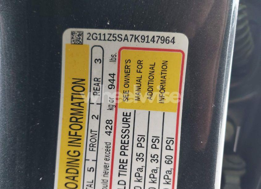 Photo 9 of 2019 Chevrolet Impala LT (VIN 2G11Z5SA7K9147964)