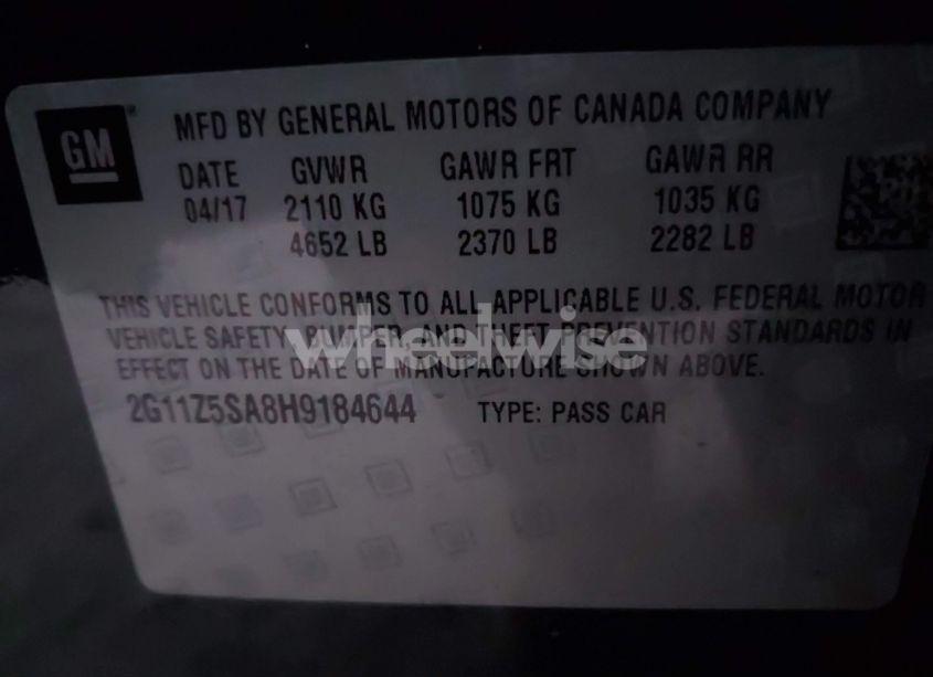 Photo 9 of 2017 Chevrolet Impala LS (VIN 2G11Z5SA8H9184644)