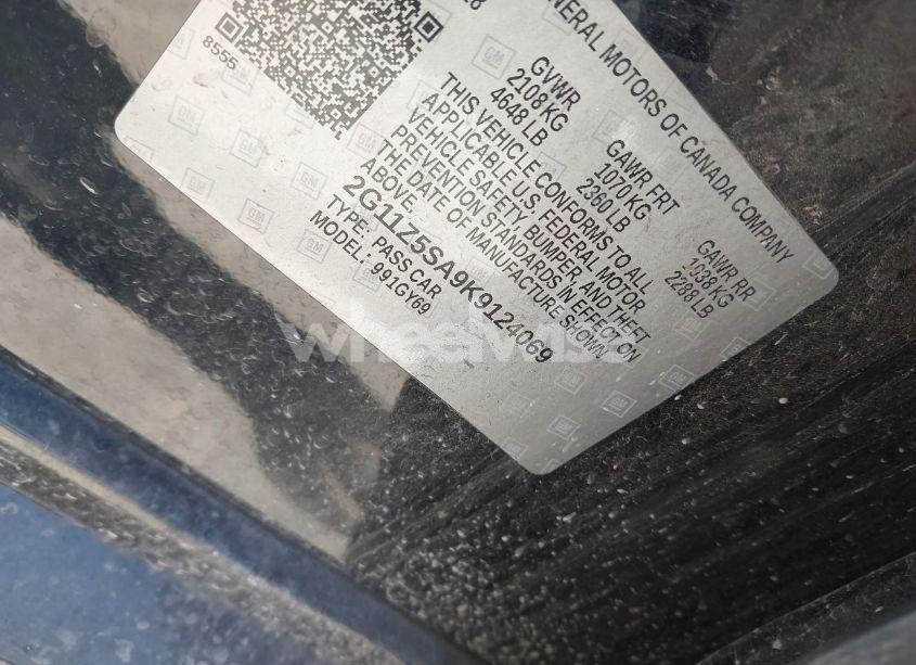 Photo 9 of 2019 Chevrolet Impala LT (VIN 2G11Z5SA9K9124069)