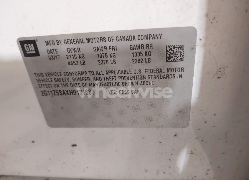 Photo 9 of 2017 Chevrolet Impala LS (VIN 2G11Z5SAXH9171667)