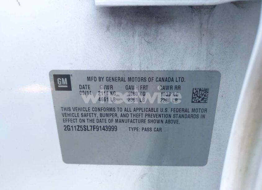 Photo 9 of 2015 Chevrolet Impala LS (VIN 2G11Z5SL7F9143999)