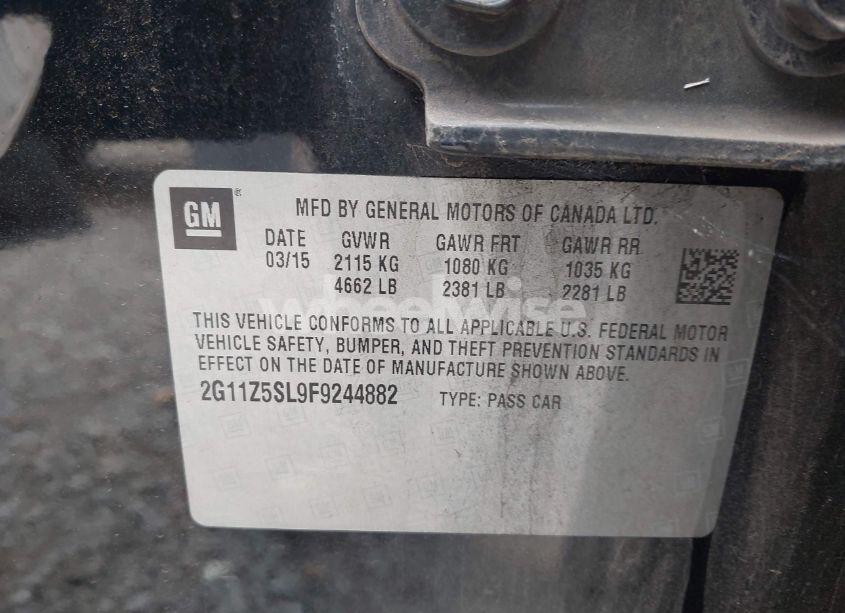 Photo 9 of 2015 Chevrolet Impala LS (VIN 2G11Z5SL9F9244882)