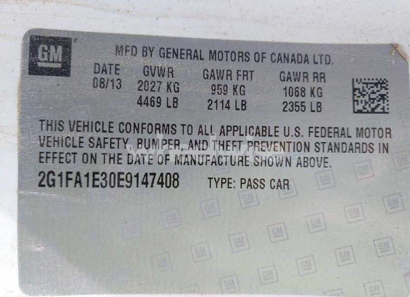 Photo 9 of 2014 Chevrolet Camaro 2LS (VIN 2G1FA1E30E9147408)