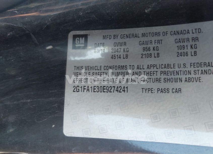 Photo 9 of 2014 Chevrolet Camaro 2LS (VIN 2G1FA1E30E9274241)