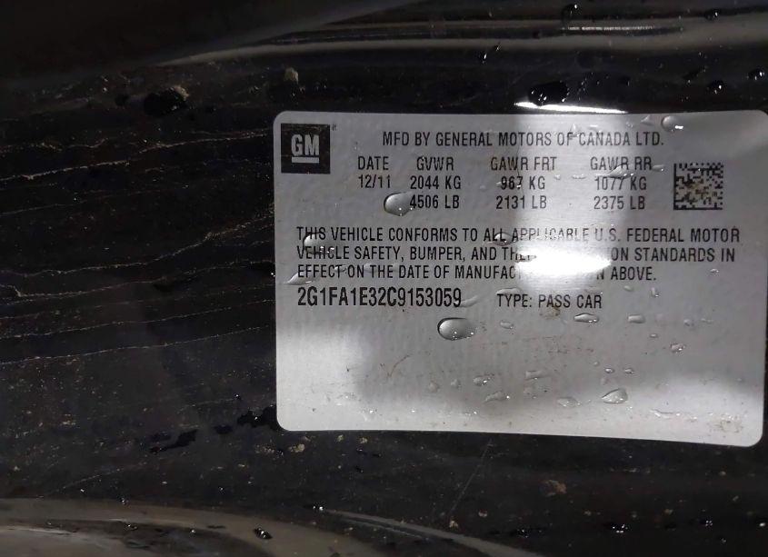 Photo 9 of 2012 Chevrolet Camaro 2LS (VIN 2G1FA1E32C9153059)