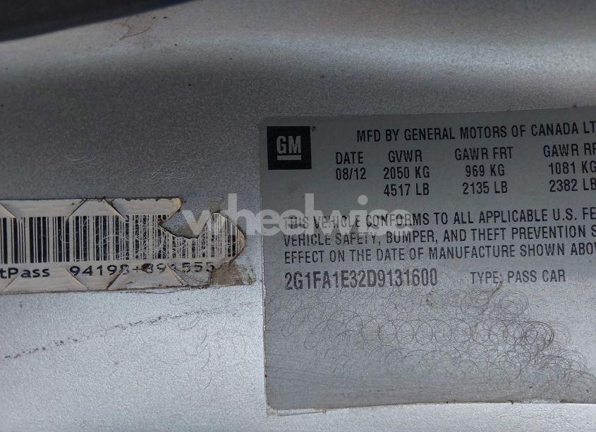 Photo 9 of 2013 Chevrolet Camaro 2LS (VIN 2G1FA1E32D9131600)