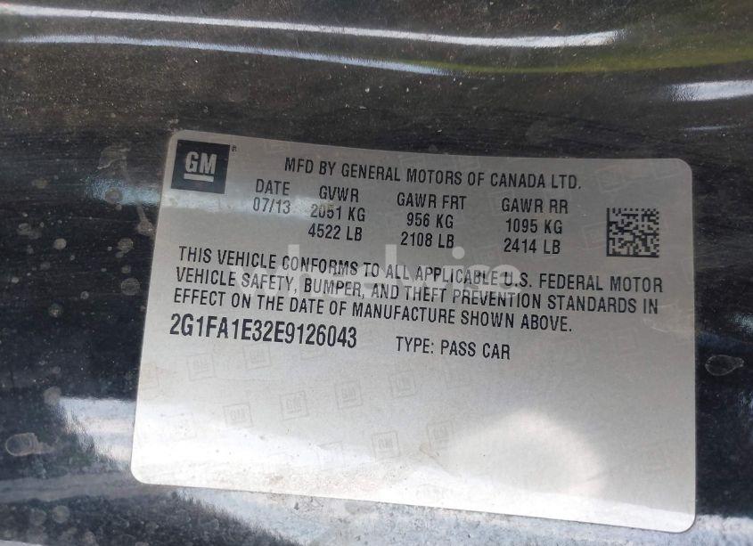 Photo 9 of 2014 Chevrolet Camaro 2LS (VIN 2G1FA1E32E9126043)