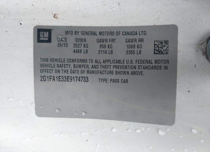 Photo 9 of 2014 Chevrolet Camaro 2LS (VIN 2G1FA1E33E9174733)