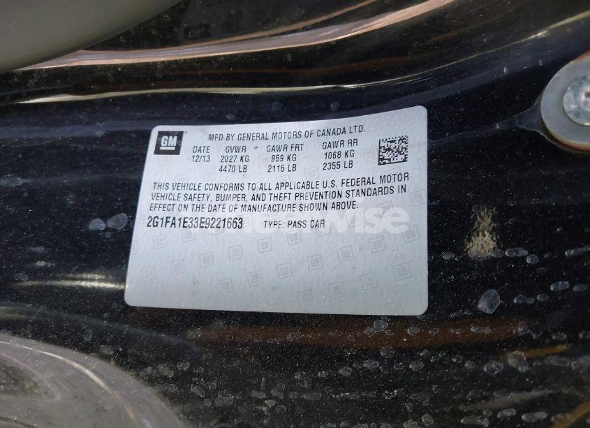 Photo 9 of 2014 Chevrolet Camaro 2LS (VIN 2G1FA1E33E9221663)