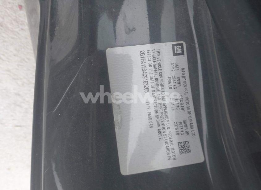 Photo 9 of 2012 Chevrolet Camaro 2LS (VIN 2G1FA1E34C9163205)