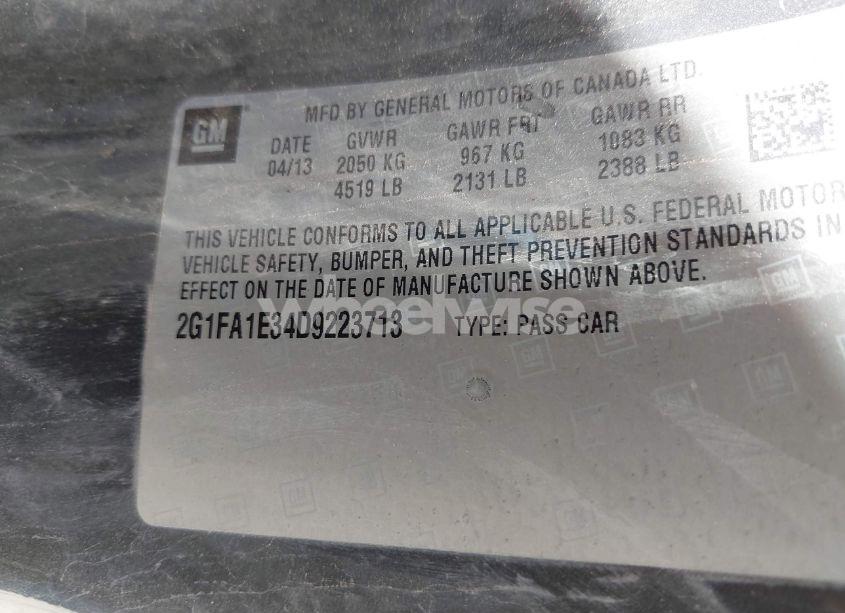 Photo 9 of 2013 Chevrolet Camaro 2LS (VIN 2G1FA1E34D9223713)