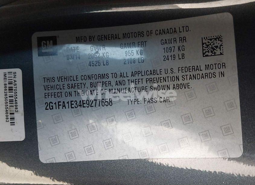 Photo 9 of 2014 Chevrolet Camaro 2LS (VIN 2G1FA1E34E9277658)