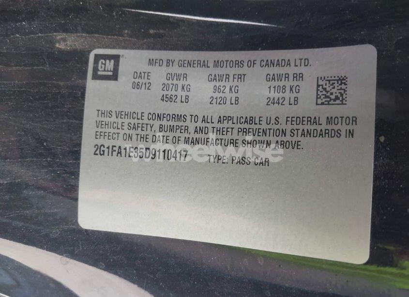 Photo 9 of 2013 Chevrolet Camaro 2LS (VIN 2G1FA1E35D9110417)