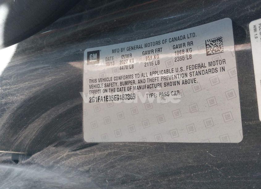 Photo 9 of 2014 Chevrolet Camaro 2LS (VIN 2G1FA1E35E9187869)