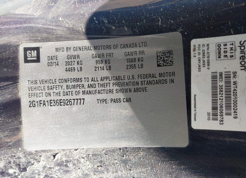 Photo 9 of 2014 Chevrolet Camaro 2LS (VIN 2G1FA1E36E9267777)