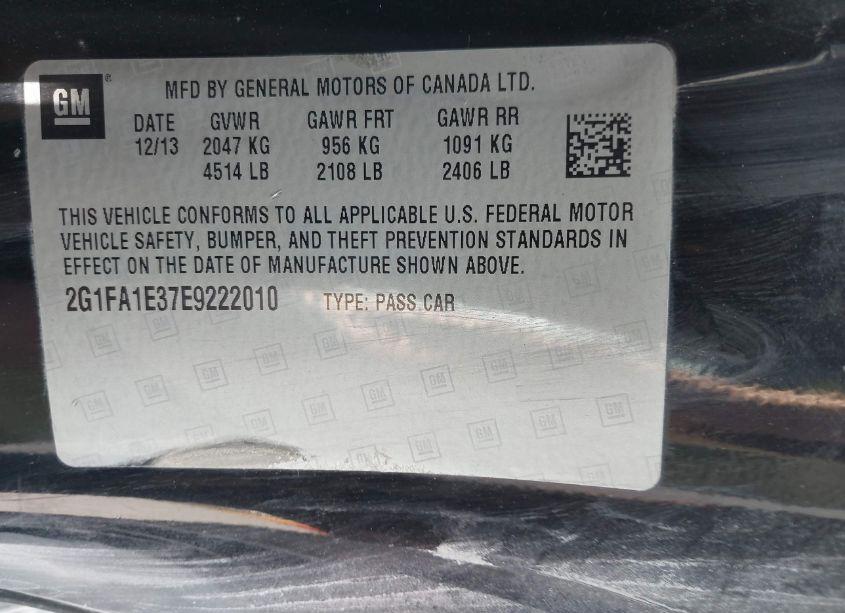 Photo 9 of 2014 Chevrolet Camaro 2LS (VIN 2G1FA1E37E9222010)