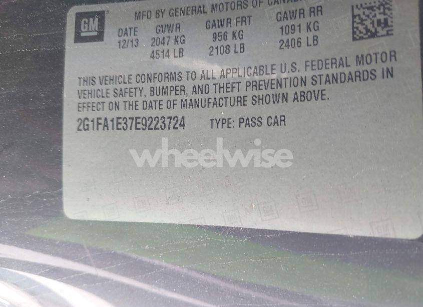 Photo 9 of 2014 Chevrolet Camaro 2LS (VIN 2G1FA1E37E9223724)