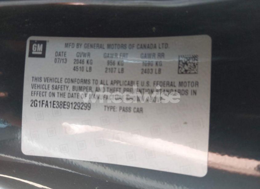 Photo 9 of 2014 Chevrolet Camaro 2LS (VIN 2G1FA1E38E9129299)