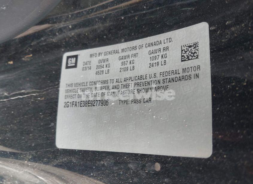 Photo 9 of 2014 Chevrolet Camaro 2LS (VIN 2G1FA1E38E9277906)