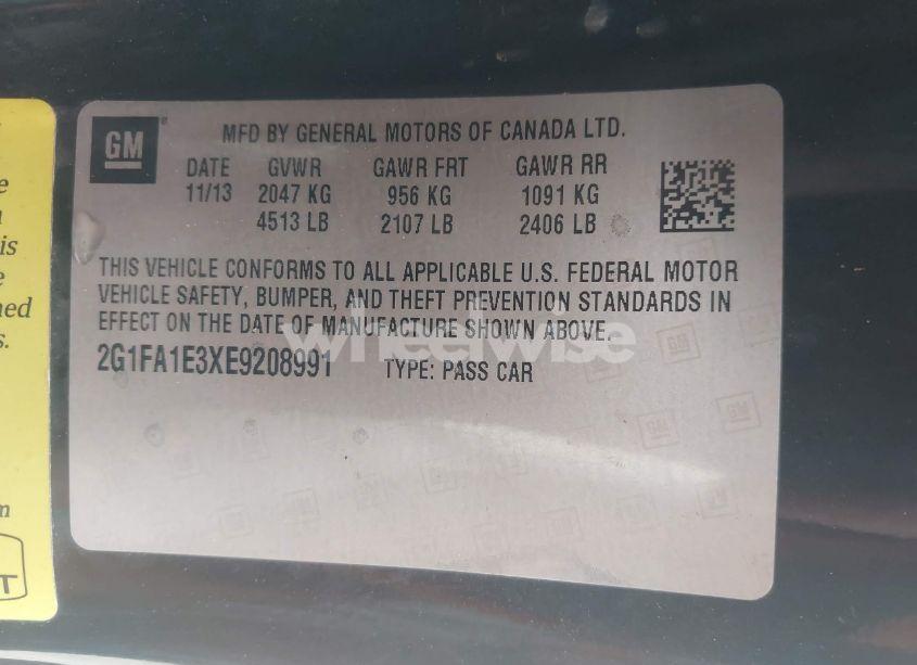 Photo 9 of 2014 Chevrolet Camaro 2LS (VIN 2G1FA1E3XE9208991)