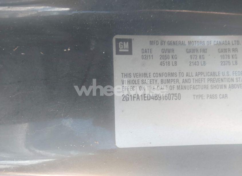 Photo 9 of 2011 Chevrolet Camaro 2LS (VIN 2G1FA1ED4B9160750)