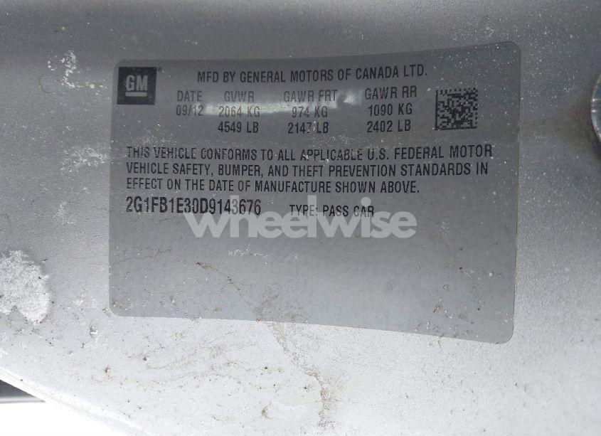 Photo 9 of 2013 Chevrolet Camaro 1LT (VIN 2G1FB1E30D9143676)