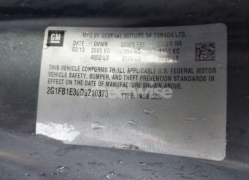 Photo 9 of 2013 Chevrolet Camaro 1LT (VIN 2G1FB1E30D9210373)