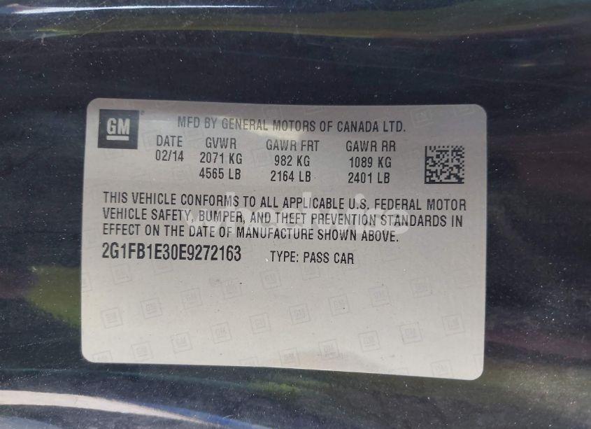 Photo 9 of 2014 Chevrolet Camaro 1LT (VIN 2G1FB1E30E9272163)