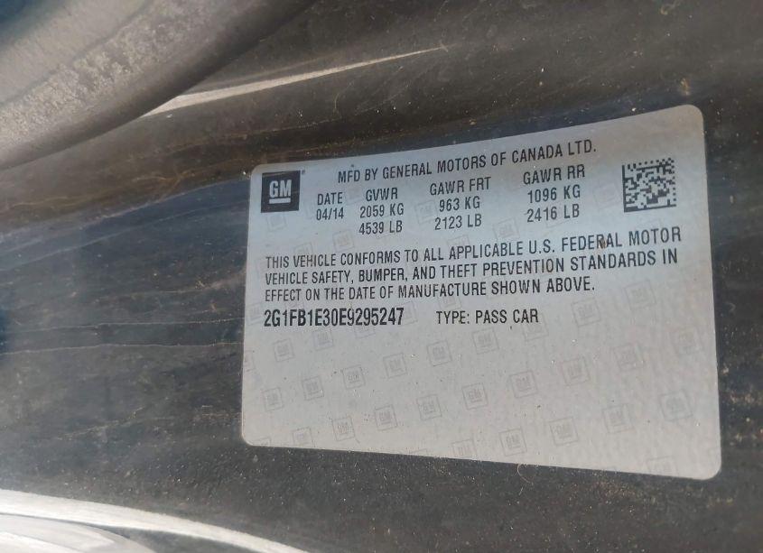 Photo 9 of 2014 Chevrolet Camaro 1LT (VIN 2G1FB1E30E9295247)