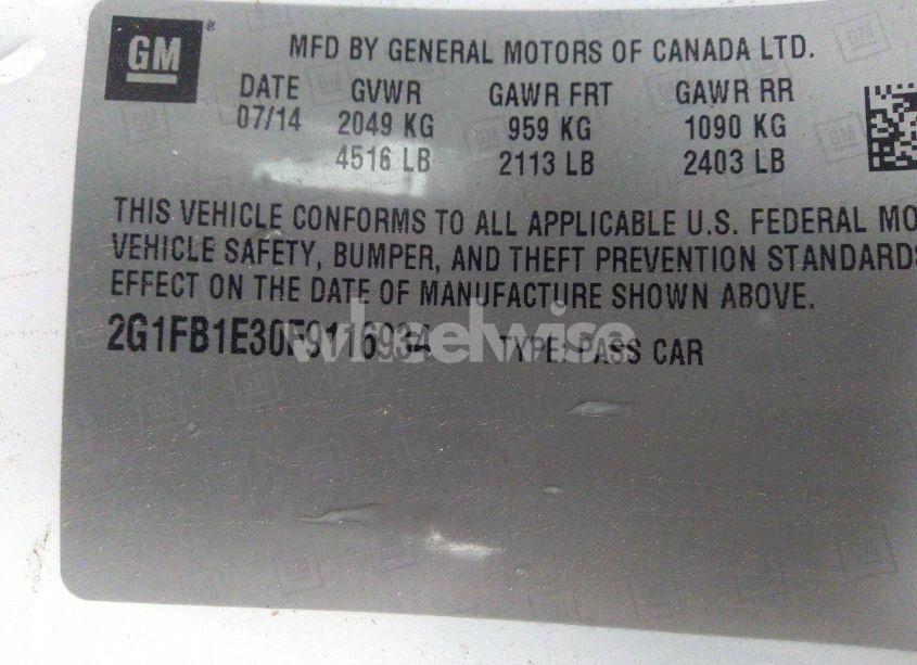 Photo 9 of 2015 Chevrolet Camaro 2LS (VIN 2G1FB1E30F9116934)