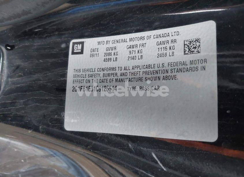 Photo 9 of 2012 Chevrolet Camaro 1LT (VIN 2G1FB1E31C9126514)