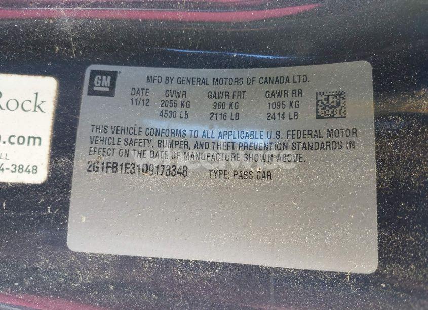 Photo 9 of 2013 Chevrolet Camaro 1LT (VIN 2G1FB1E31D9173348)